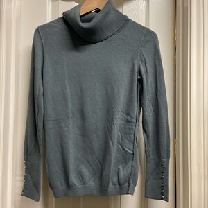 Ann Taylor Slate Blue Turtleneck Sweater